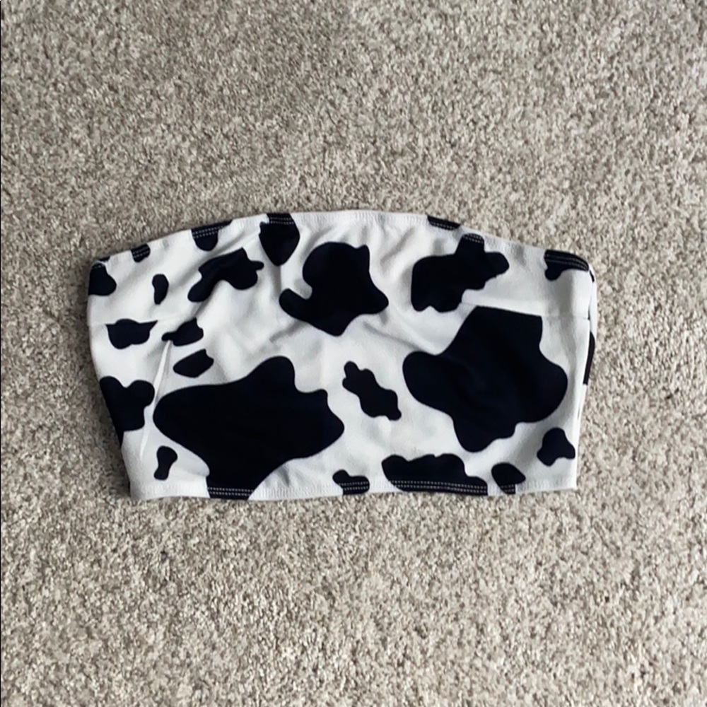 NWOT Cow Print Tube Top
